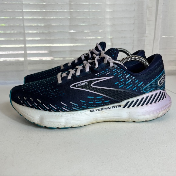 Brooks Glycerin GTS 20 Women's Size 10‎ (B) Peacoat Lilac Running Shoes (b24S) - Picture 1 of 12